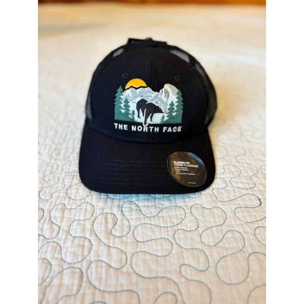 The‎ North Face Men Black Emb Mudder Trucker Hat Mountain Bear Snapback OSFM